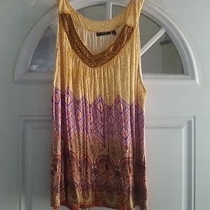APT 9 Sleeveless Beaded Top Sz-1X
